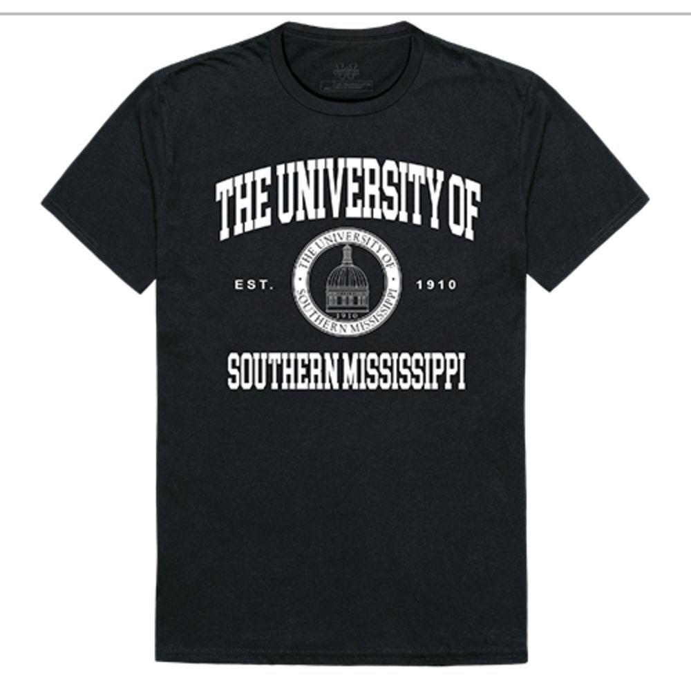 University of Southern Mississippi Golden Eagles NCAA Seal Tee T-Shirt-Campus-Wardrobe