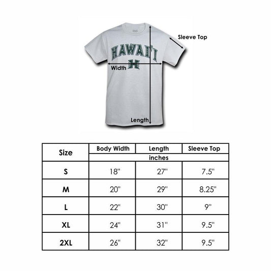 Mouseover Image, University of Hawaii Rainbow Warriors NCAA Seal Tee T-Shirt-Campus-Wardrobe