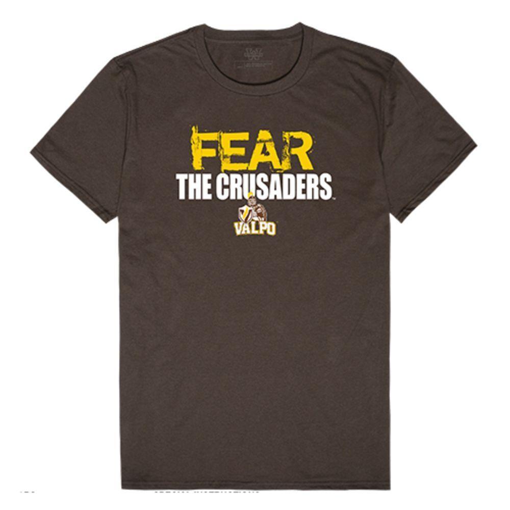 Valparaiso University Crusaders NCAA Fear Tee T-Shirt Brown-Campus-Wardrobe