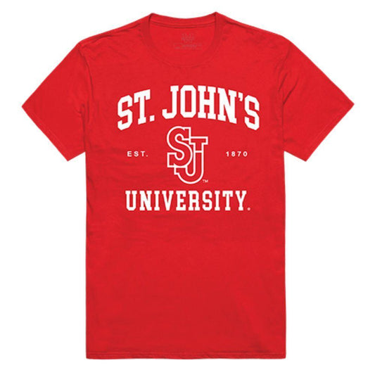 St. John's University Red Storm NCAA Seal Tee T-Shirt Red-Campus-Wardrobe