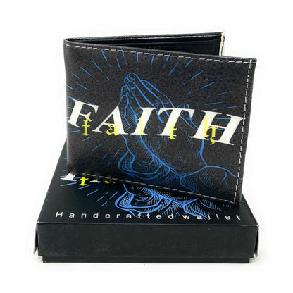 Christian Jesus Bifold Wallets In Gift Box Mens Womens Kids-Wallets-Empire Cove-LIM-VL568-FAITH-Casaba Shop