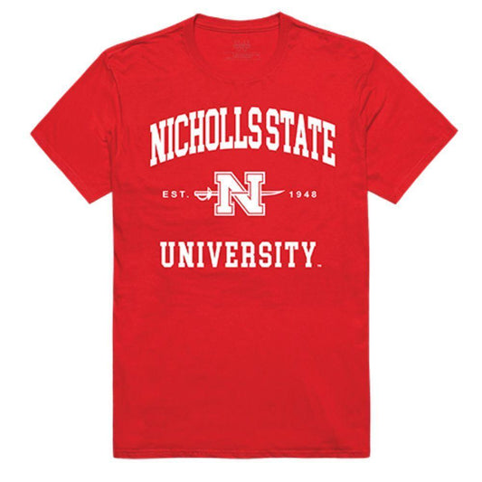 Nicholls State University Colonels NCAA Seal Tee T-Shirt Red-Campus-Wardrobe