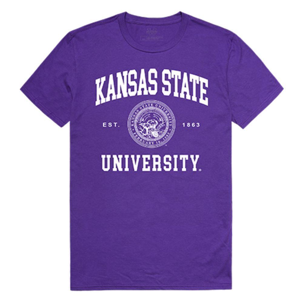 Kansas State University Wildcats NCAA Seal Tee T-Shirt Purple-Campus-Wardrobe