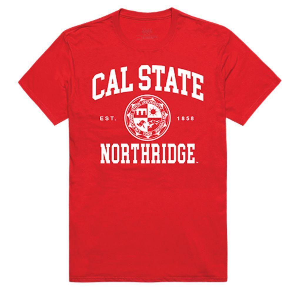 CSUN California State University Northridge Matadors NCAA Seal Tee T-Shirt Red-Campus-Wardrobe