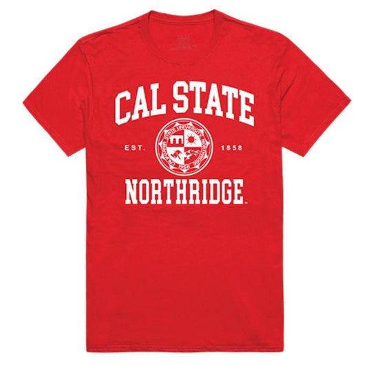 CSUN California State University Northridge Matadors NCAA Seal Tee T-Shirt Red-Campus-Wardrobe