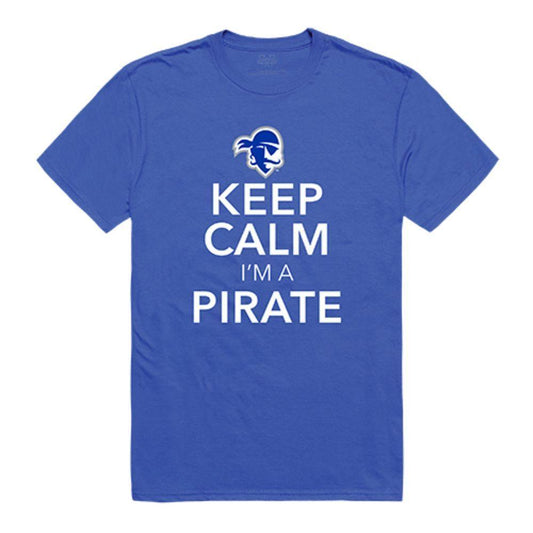 Seton Hall University Pirates NCAA Keep Calm Tee T-Shirt Royal-Campus-Wardrobe