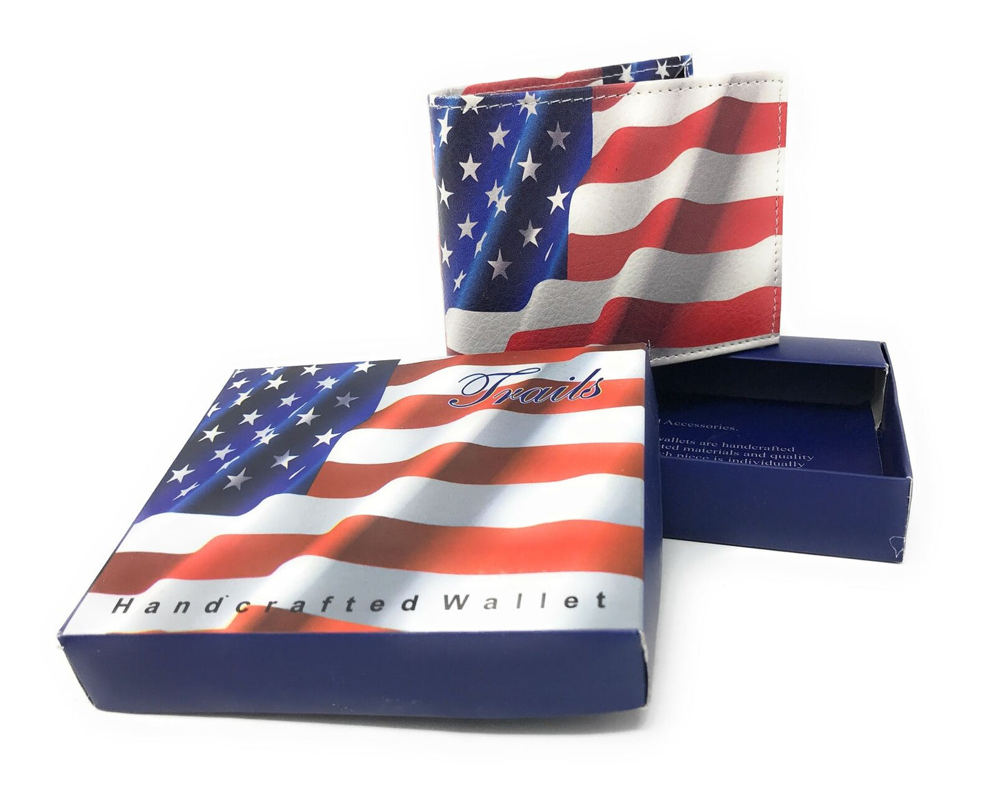 USA Patriotic Bifold Wallets In Gift Box Mens Womens Youth-UNCATEGORIZED-Empire Cove-FC-USA FLAG-Casaba Shop