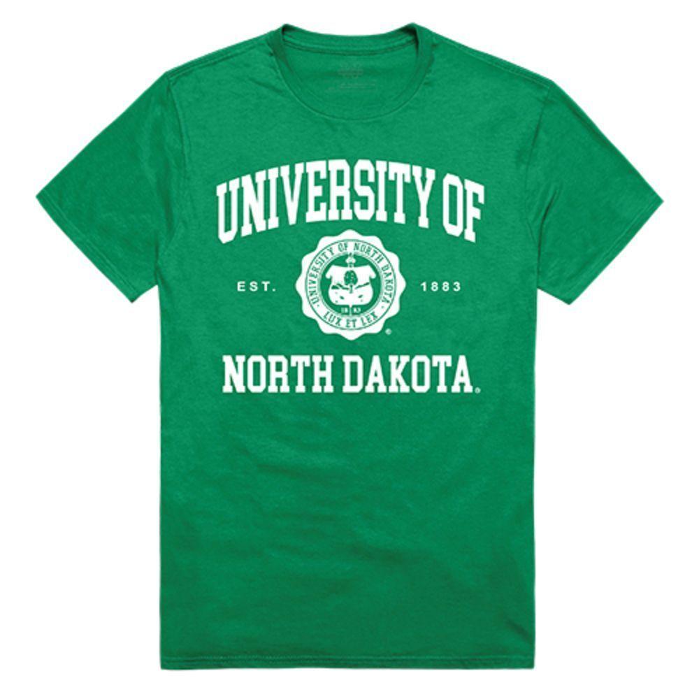 University of North Dakota Fighting Hawks NCAA Seal Tee T-Shirt Kelly-Campus-Wardrobe