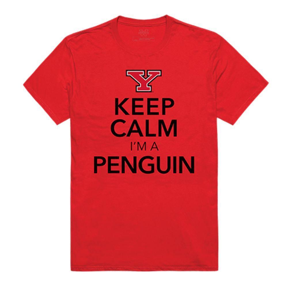 Youngstown State University Penguins NCAA Keep Calm Tee T-Shirt Red-Campus-Wardrobe
