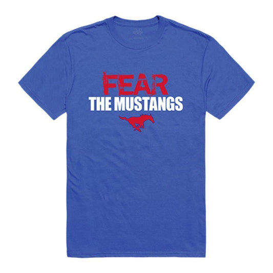 Southern Methodist University Mustangs NCAA Fear Tee T-Shirt Royal-Campus-Wardrobe