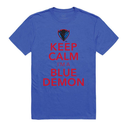 DePaul University Blue Demons NCAA Keep Calm Tee T-Shirt Royal-Campus-Wardrobe