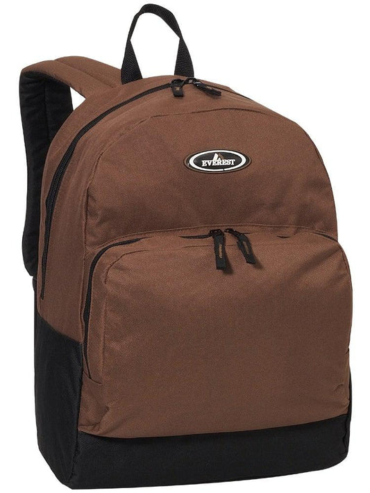 Everest Backpack Book Bag - Back to School Classic Two-Tone with Front Organizer-Casaba Shop