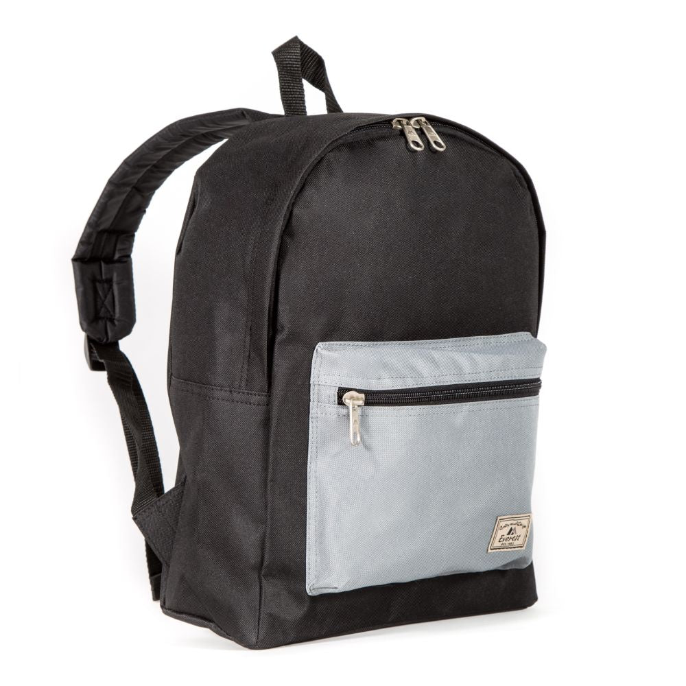 Everest Backpack Book Bag - Back to School Basic Color Block Style-Casaba Shop