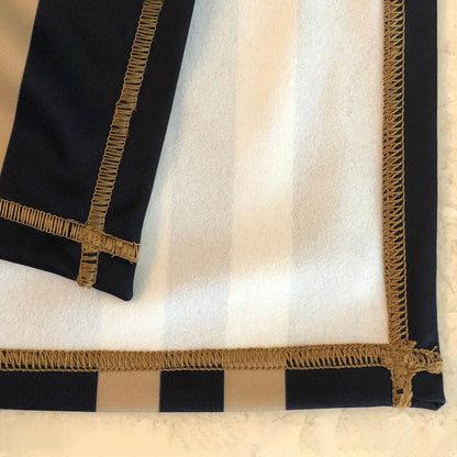 Georgia Southern Eagles Game Day Soft Premium Fleece Navy Throw Blanket 40 x 58 Logo and Stripes
