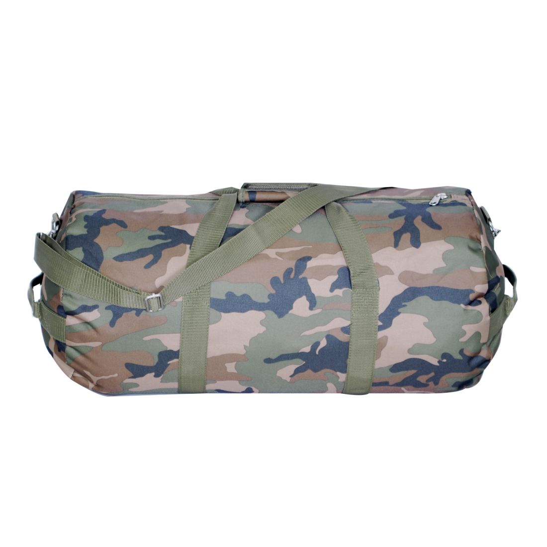 Everest 16-Inch Woodland Camouflage Round Duffel Bag