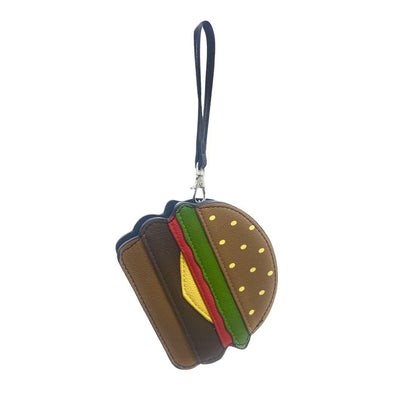Empire Cove Mini Hamburger Coin Purse Wallet Zippered Pouch Bag Wristlet-Casaba Shop