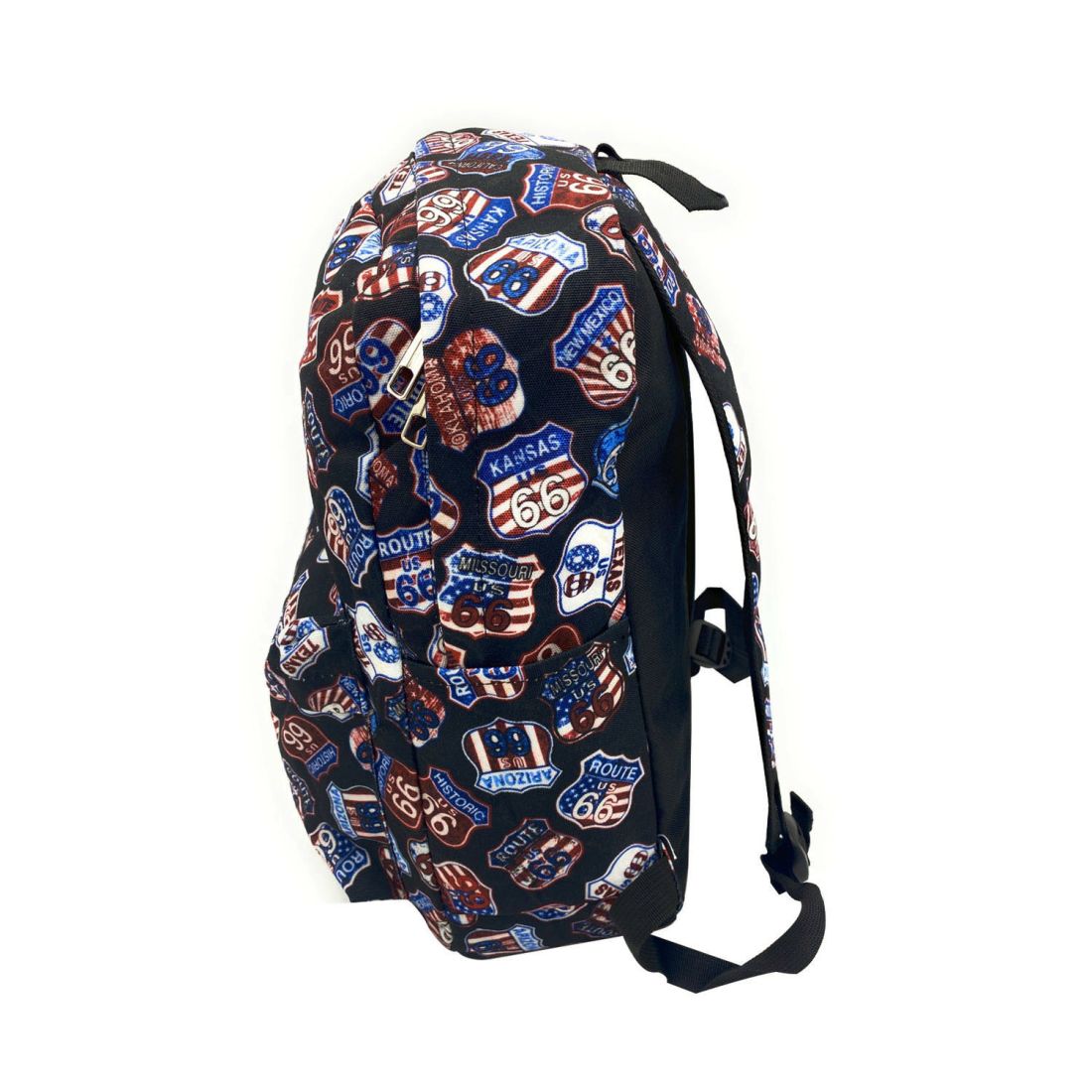 Empire Cove Historic Route 66 Sign School Backpack Patriotic Book Bag Gifts Blue