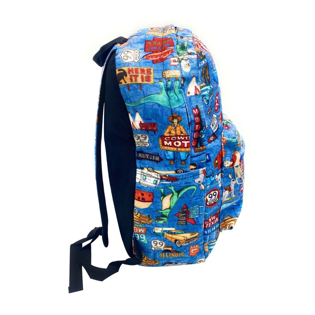 Empire Cove Historic Route 66 Sign School Backpack Patriotic Book Bag Gifts Blue