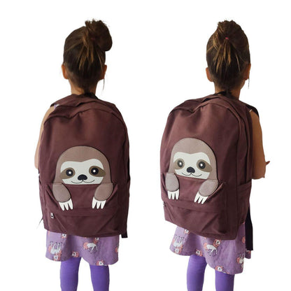 Empire Cove Canvas School Backpack Peeking Fox Dog Cat Sloth Shark Book Bag-Casaba Shop