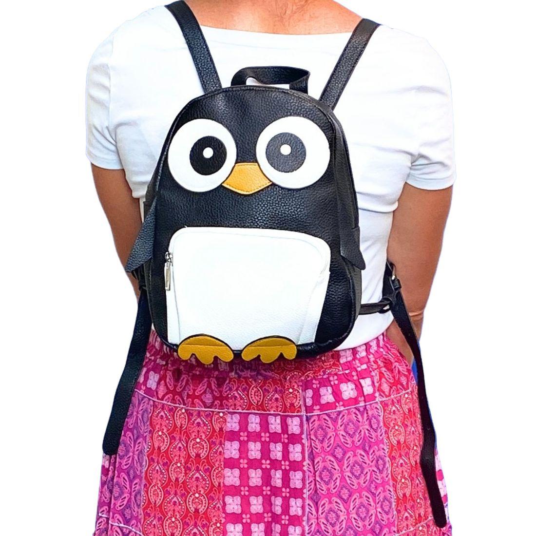 Empire Cove Wide Eyed Penguin Mini Backpack School Book Bags Cute Animals Girls-Casaba Shop