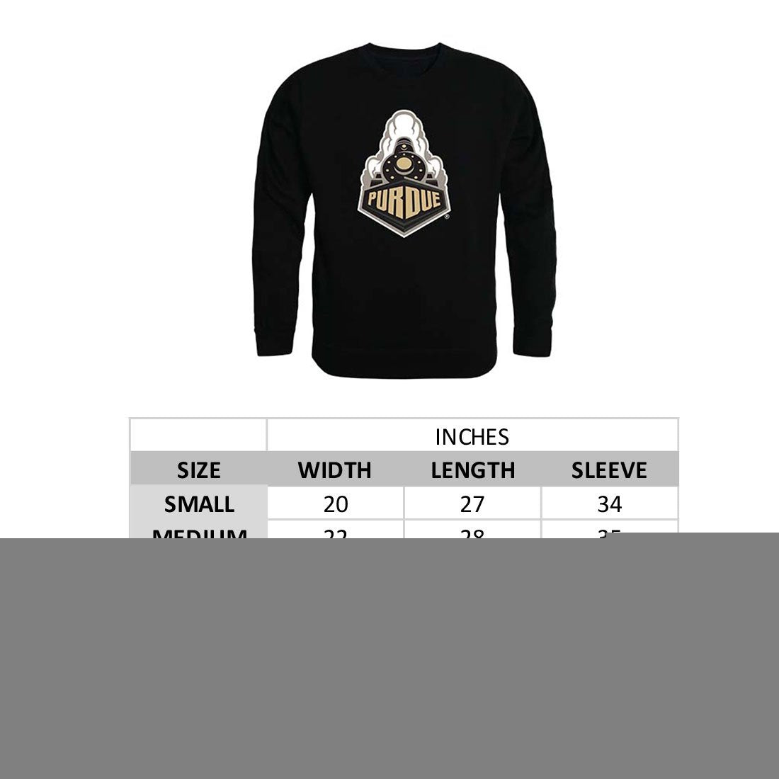 Crewneck Sweatshirts Size Chart