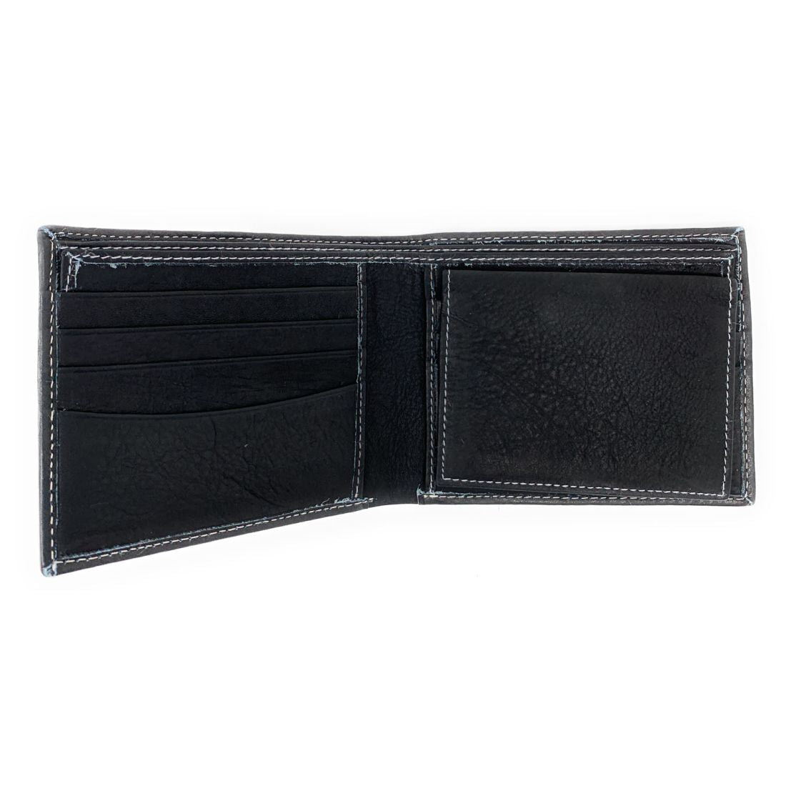 Empire Cove Stylish Genuine Leather Bifold Wallets Mens Womens-UNCATEGORIZED-Empire Cove-Black-Casaba Shop