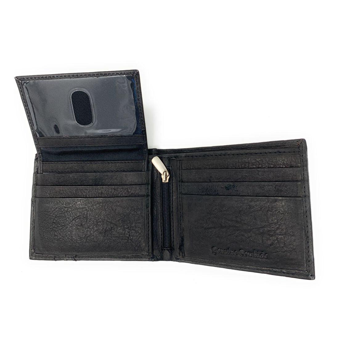 Empire Cove Stylish Genuine Leather Bifold Wallets Mens Womens-UNCATEGORIZED-Empire Cove-Black-Casaba Shop