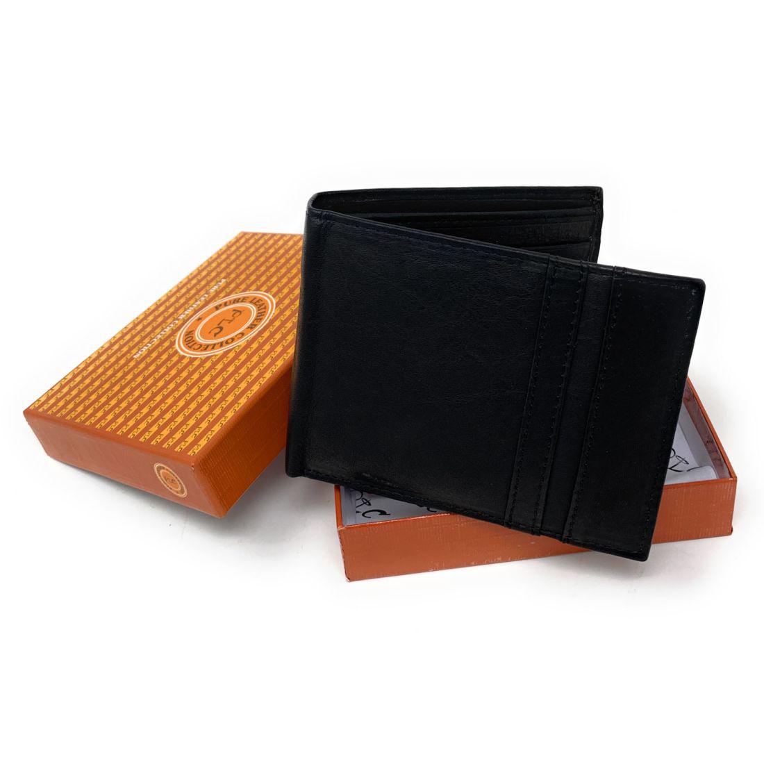 Empire Cove Stylish Genuine Leather Bifold Wallets Mens Womens-UNCATEGORIZED-Empire Cove-Black-Casaba Shop