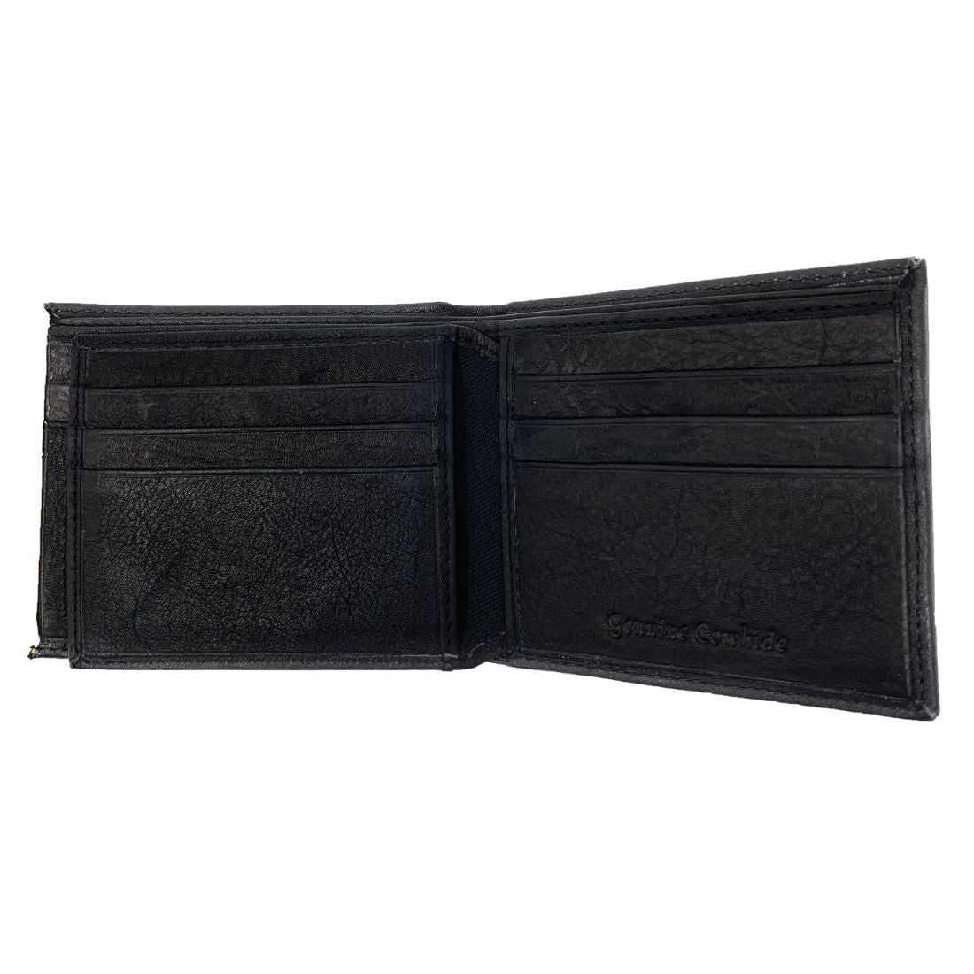 Empire Cove Stylish Genuine Leather Bifold Wallets Mens Womens-UNCATEGORIZED-Empire Cove-Black-Casaba Shop