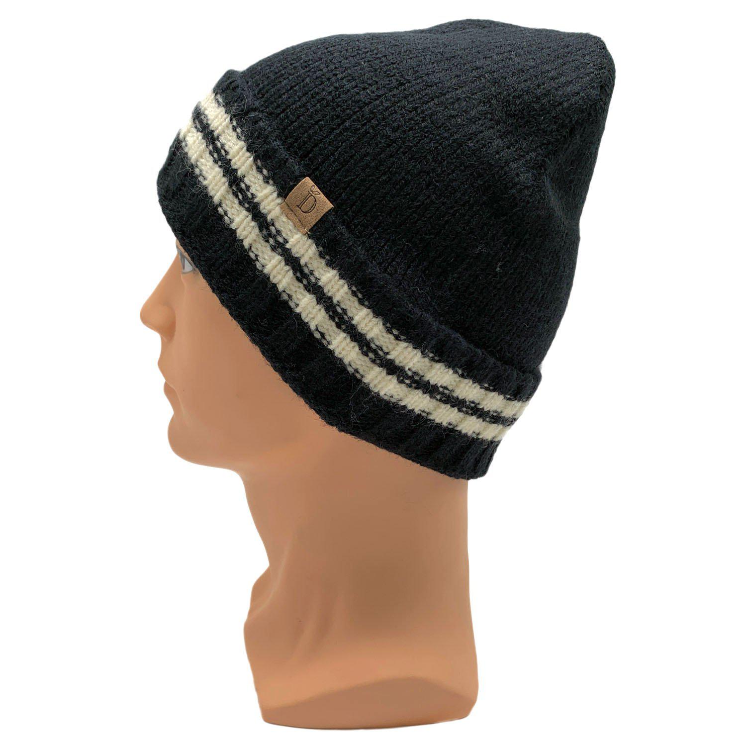 Empire Cove Winter Set Knit Striped Beanie and Touch Screen Gloves Gift Set-Hat/gloves-Empire Cove-Black-Casaba Shop