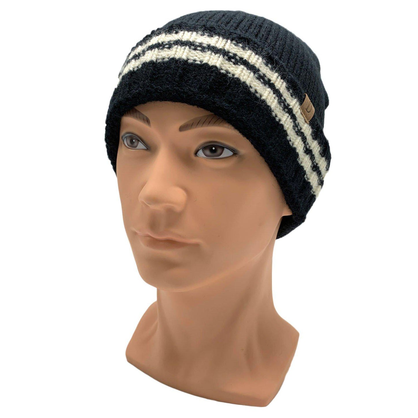 Empire Cove Winter Set Knit Striped Beanie and Touch Screen Gloves Gift Set-Hat/gloves-Empire Cove-Ivory-Casaba Shop
