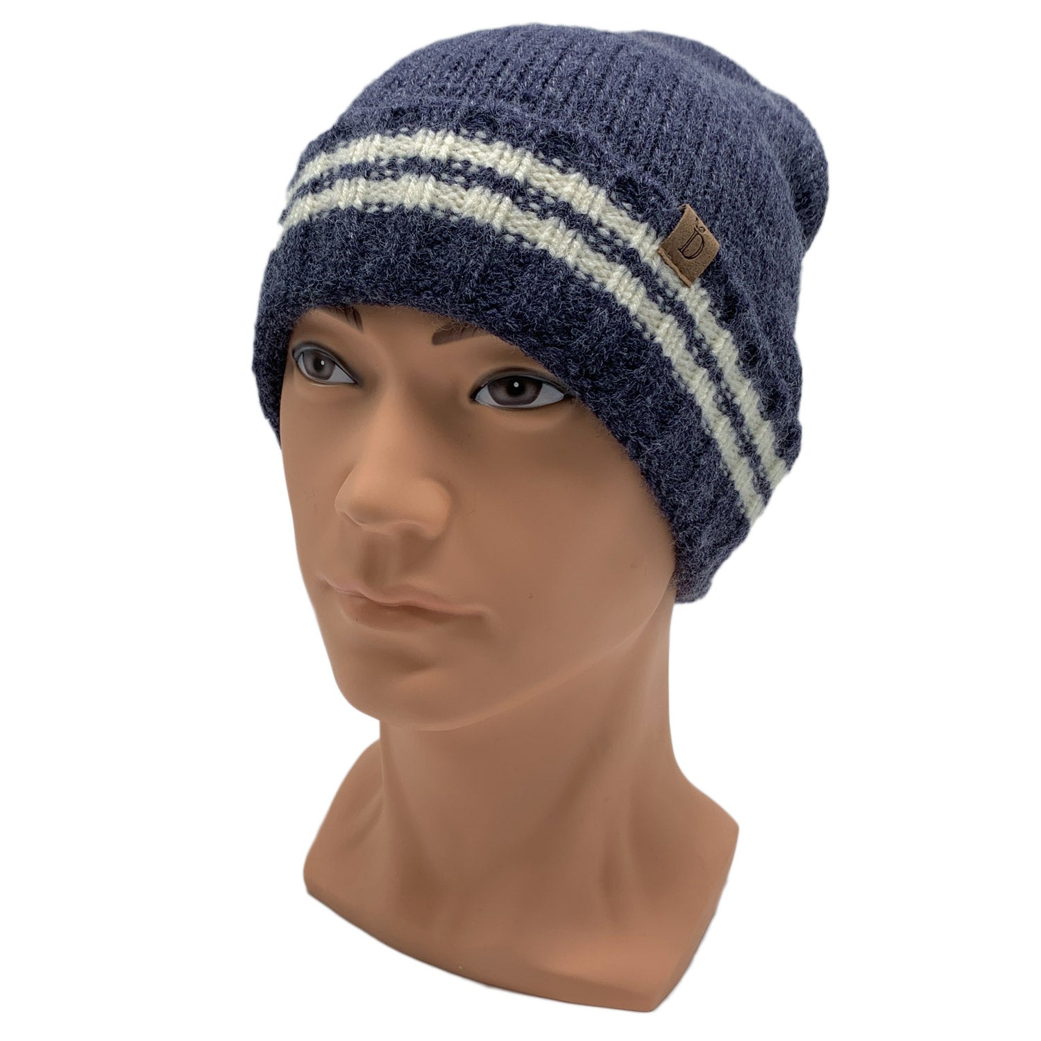 Empire Cove Winter Knit Striped Beanie-UNCATEGORIZED-Empire Cove-Black-Casaba Shop