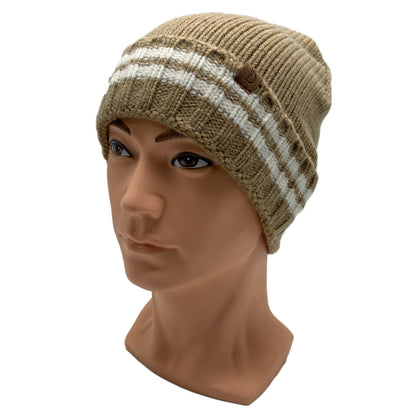 Empire Cove Winter Knit Striped Beanie-UNCATEGORIZED-Empire Cove-Black-Casaba Shop