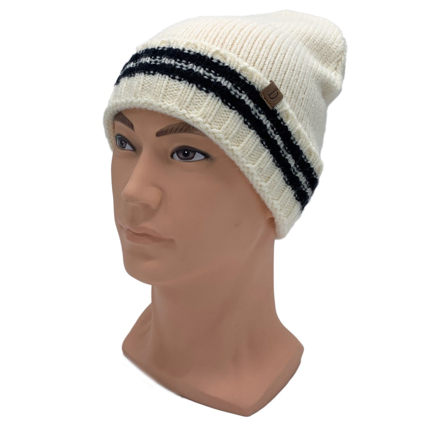 Empire Cove Winter Knit Striped Beanie-UNCATEGORIZED-Empire Cove-Black-Casaba Shop