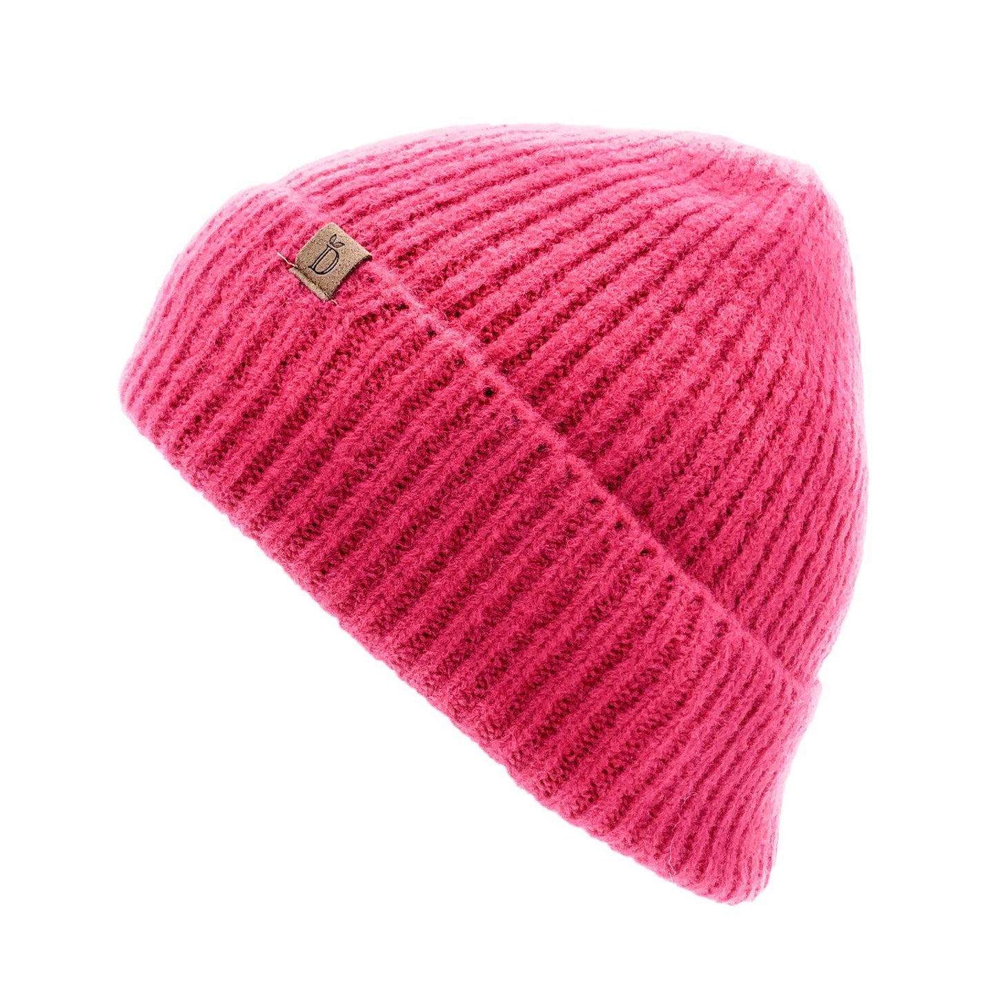 Empire Cove Womens Ribbed Knit Cuff Beanie-UNCATEGORIZED-Empire Cove-Dusty pink-Casaba Shop