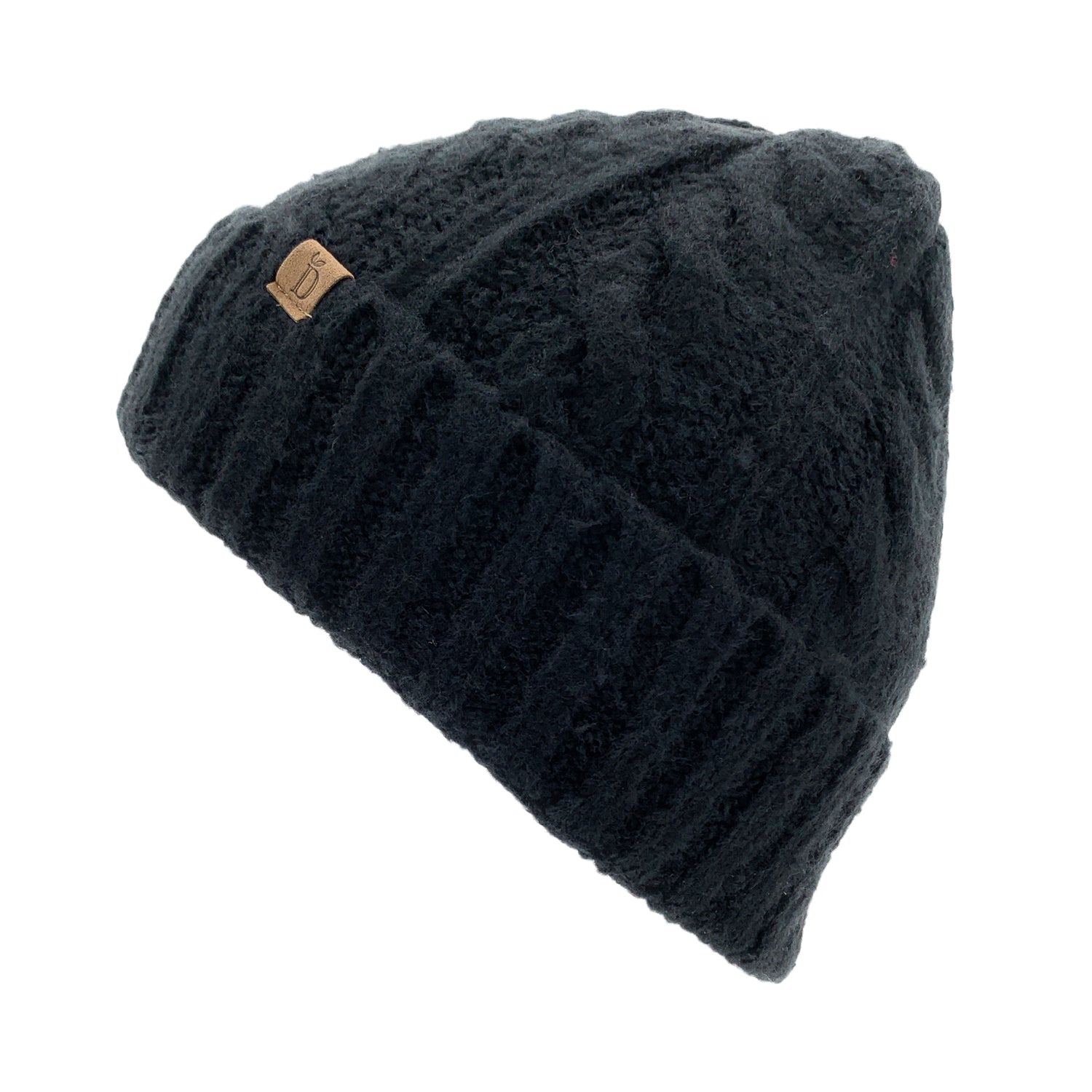 Empire Cove Winter Cable Knit Cuff Beanie-UNCATEGORIZED-Empire Cove-Black-Casaba Shop