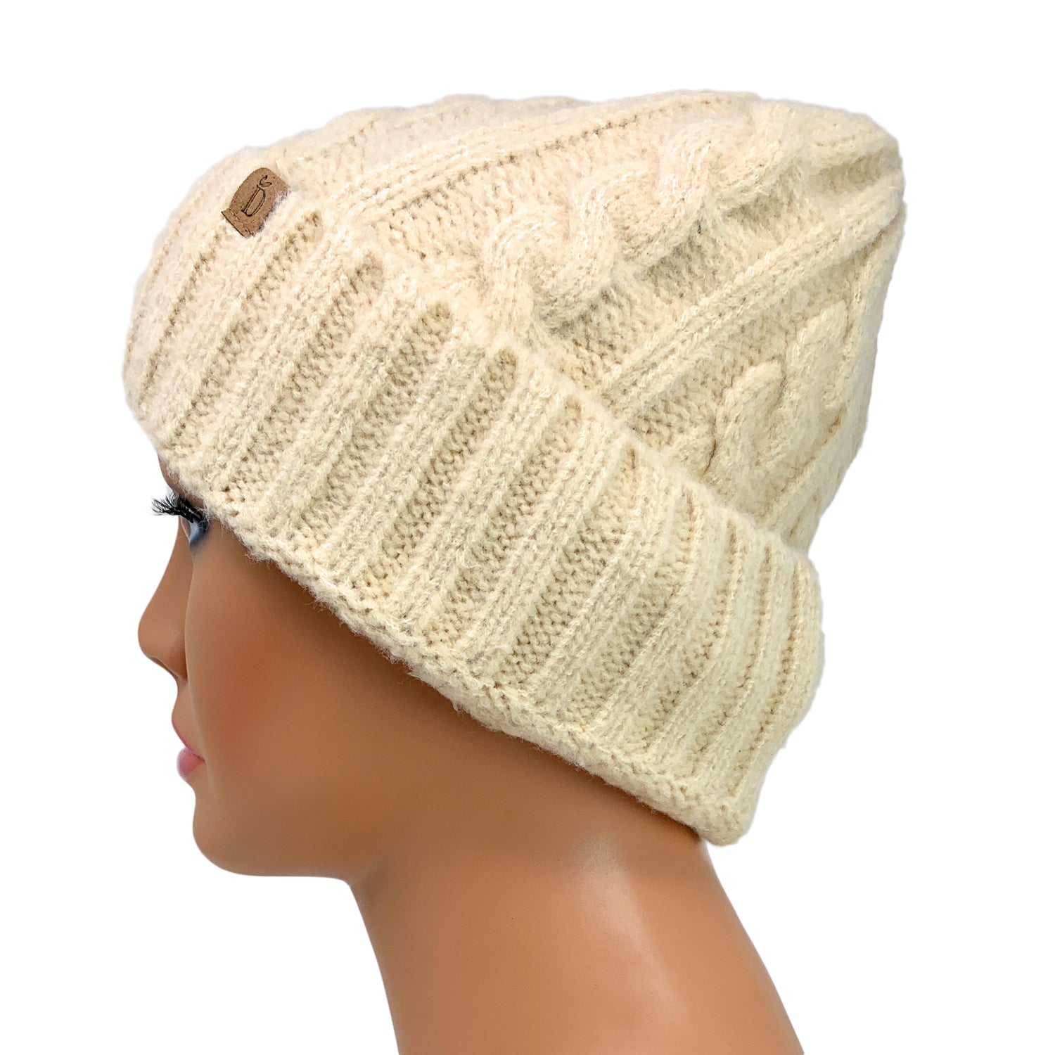 Empire Cove Winter Cable Knit Cuff Beanie-UNCATEGORIZED-Empire Cove-Black-Casaba Shop