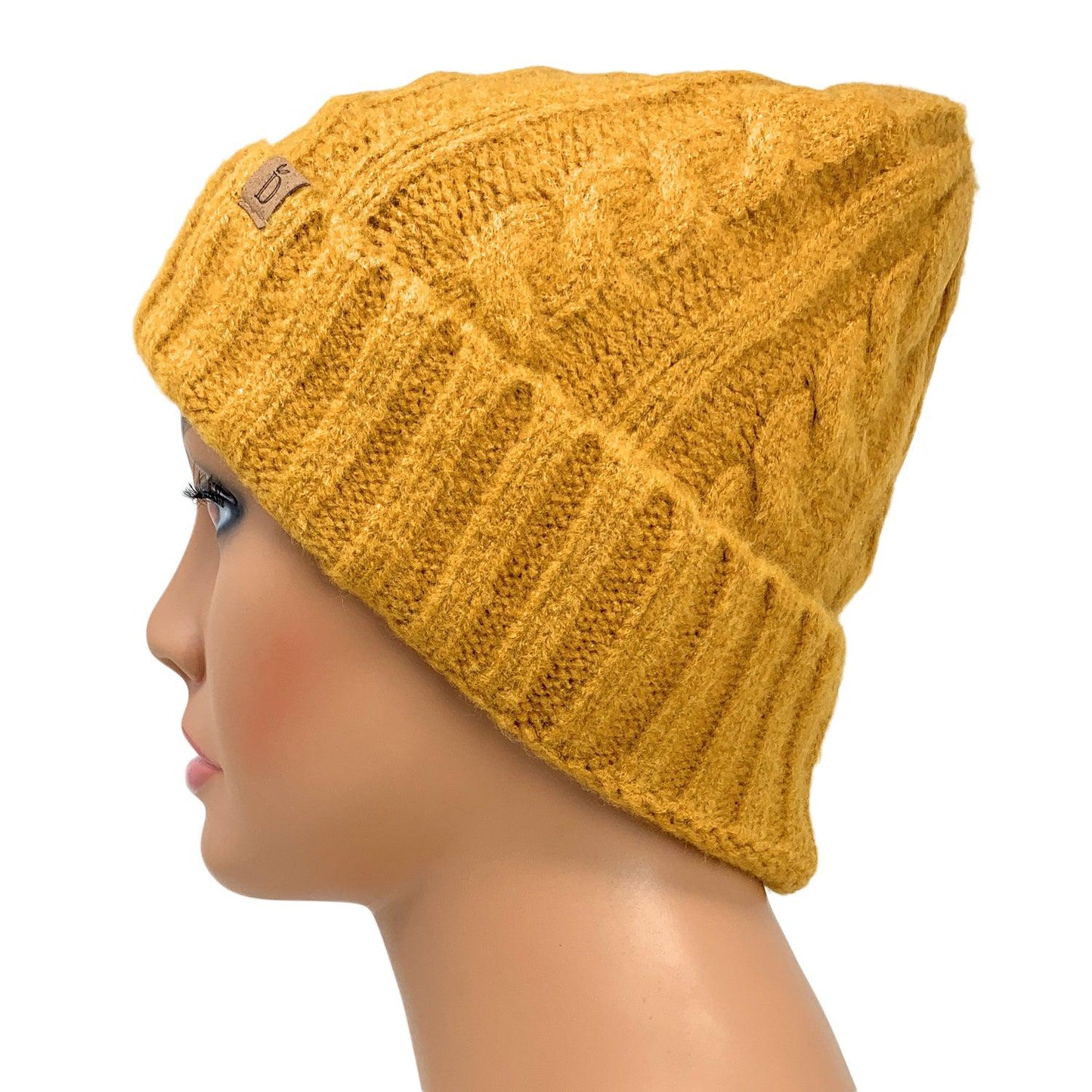 Empire Cove Winter Cable Knit Cuff Beanie-UNCATEGORIZED-Empire Cove-Black-Casaba Shop