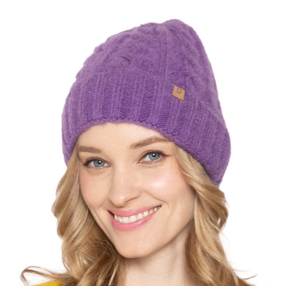 Empire Cove Winter Cable Knit Cuff Beanie-UNCATEGORIZED-Empire Cove-Black-Casaba Shop