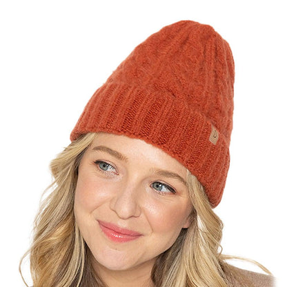 Empire Cove Winter Cable Knit Cuff Beanie-UNCATEGORIZED-Empire Cove-Blue-Casaba Shop