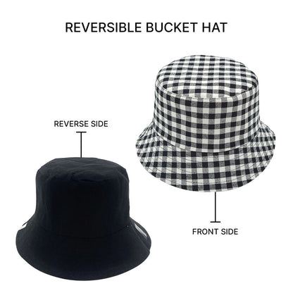 Empire Cove Checkered Tile Bucket Hat Reversible Fisherman Cap Women Men