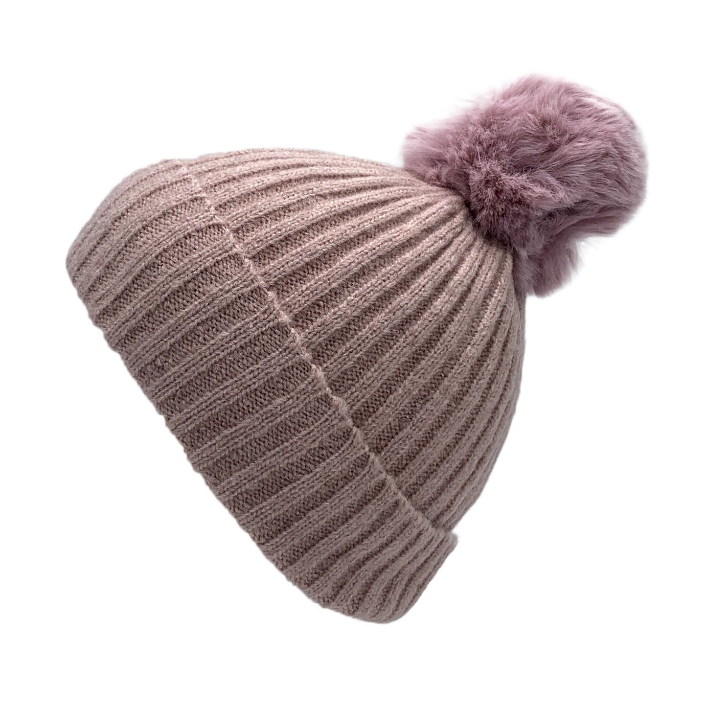 Empire Cove Winter Kids Boys Girls Cable Knit Cuff Beanie with Pom Pom-UNCATEGORIZED-Empire Cove-Pink-Casaba Shop