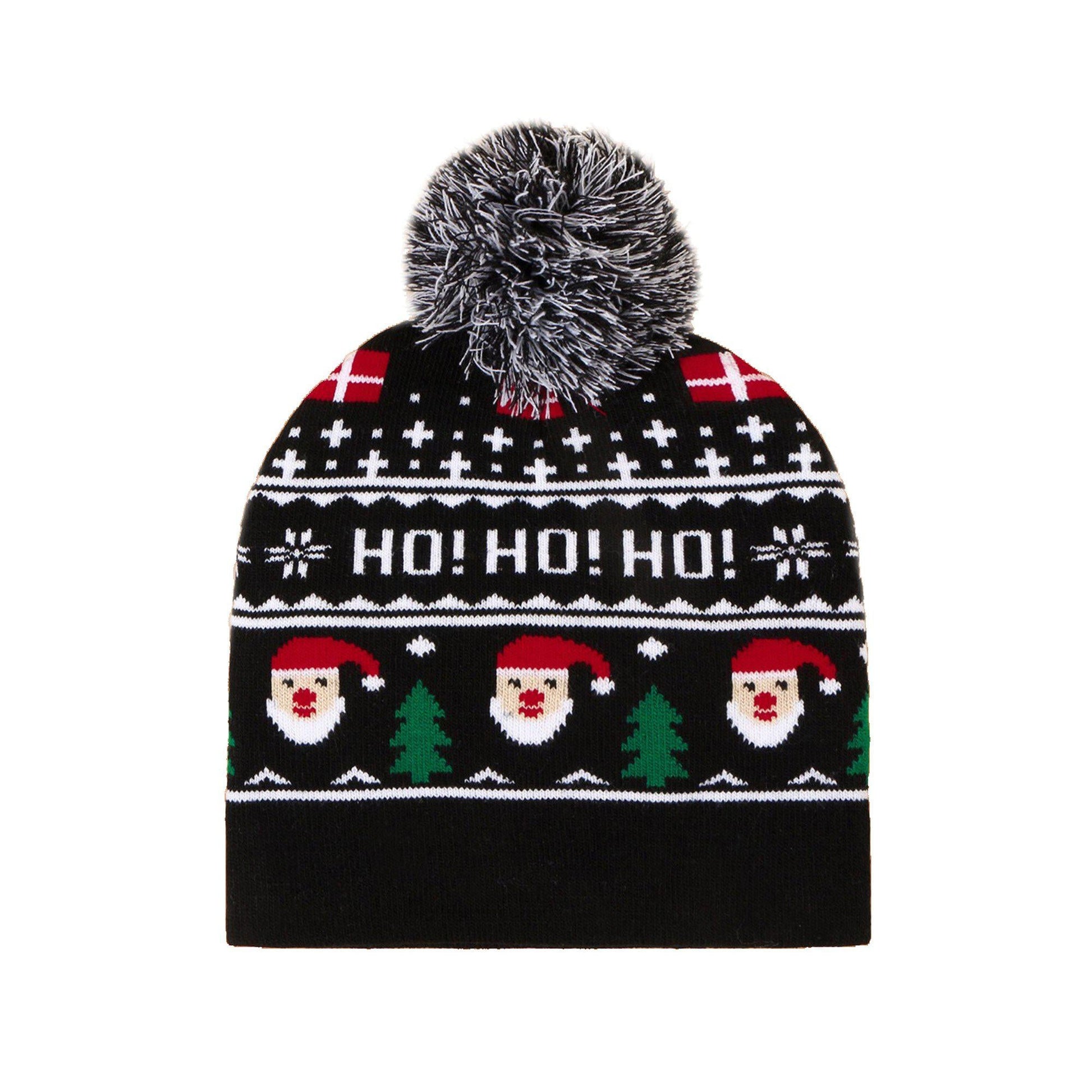 Empire Cove Winter Holiday Christmas Beanie with Yarn Pom Pom Holiday Gifts-Beanies-Empire Cove-Ho Ho Ho-Casaba Shop