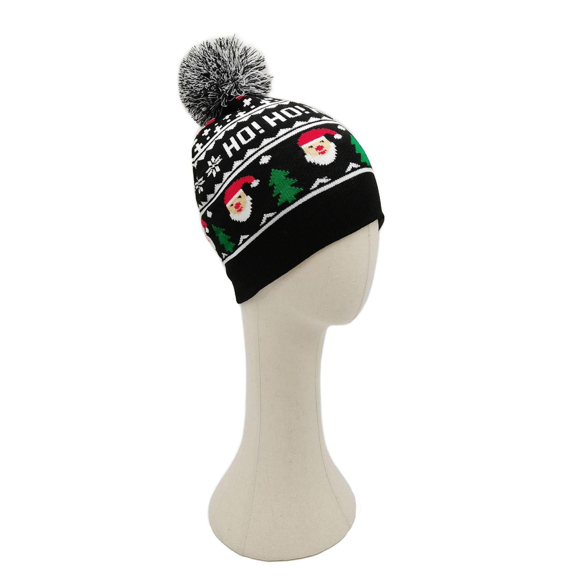 Empire Cove Winter Holiday Christmas Beanie with Yarn Pom Pom Holiday Gifts-Beanies-Empire Cove-Ho Ho Ho-Casaba Shop