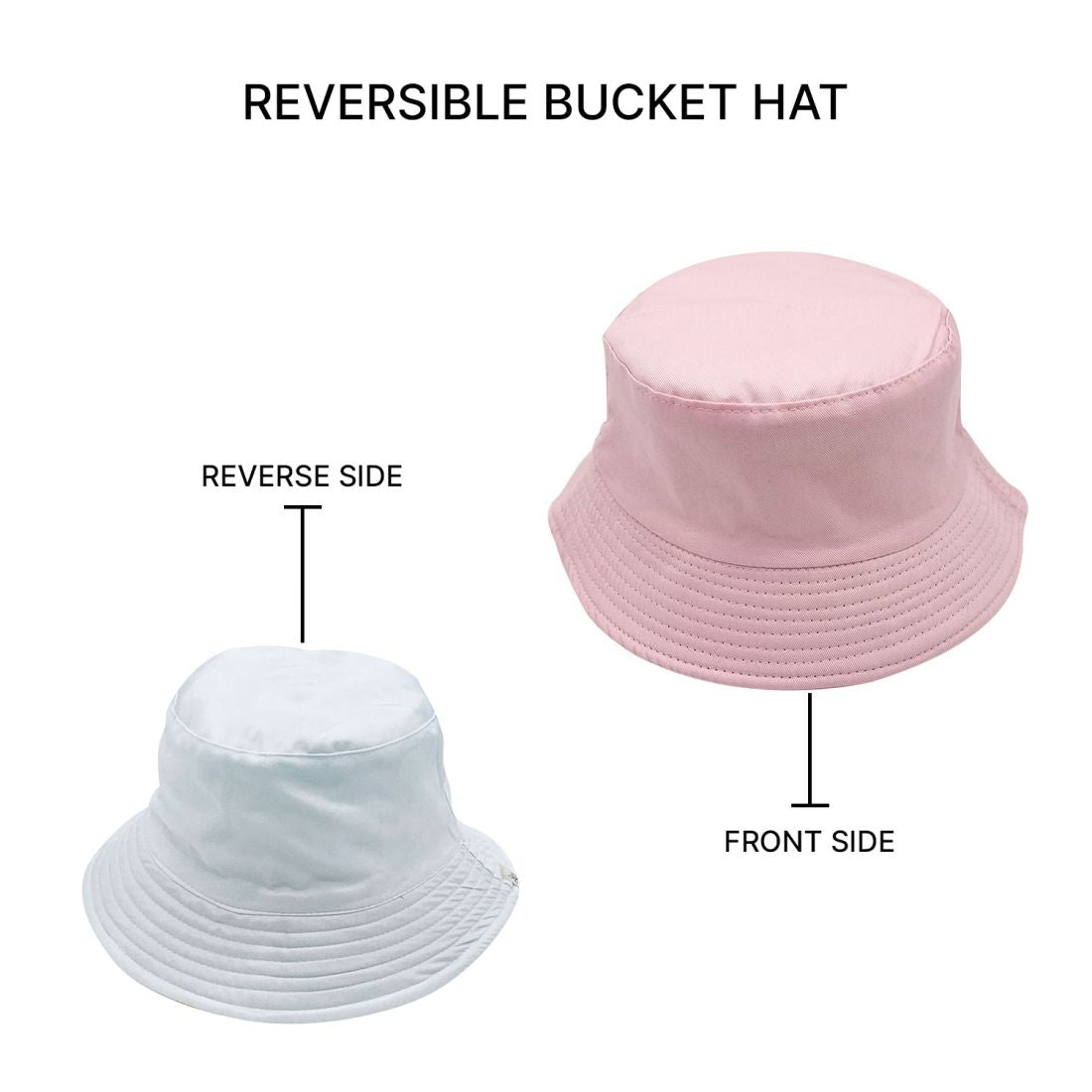 Empire Cove Classic Cotton Bucket Hat Reversible Fisherman Cap Women M