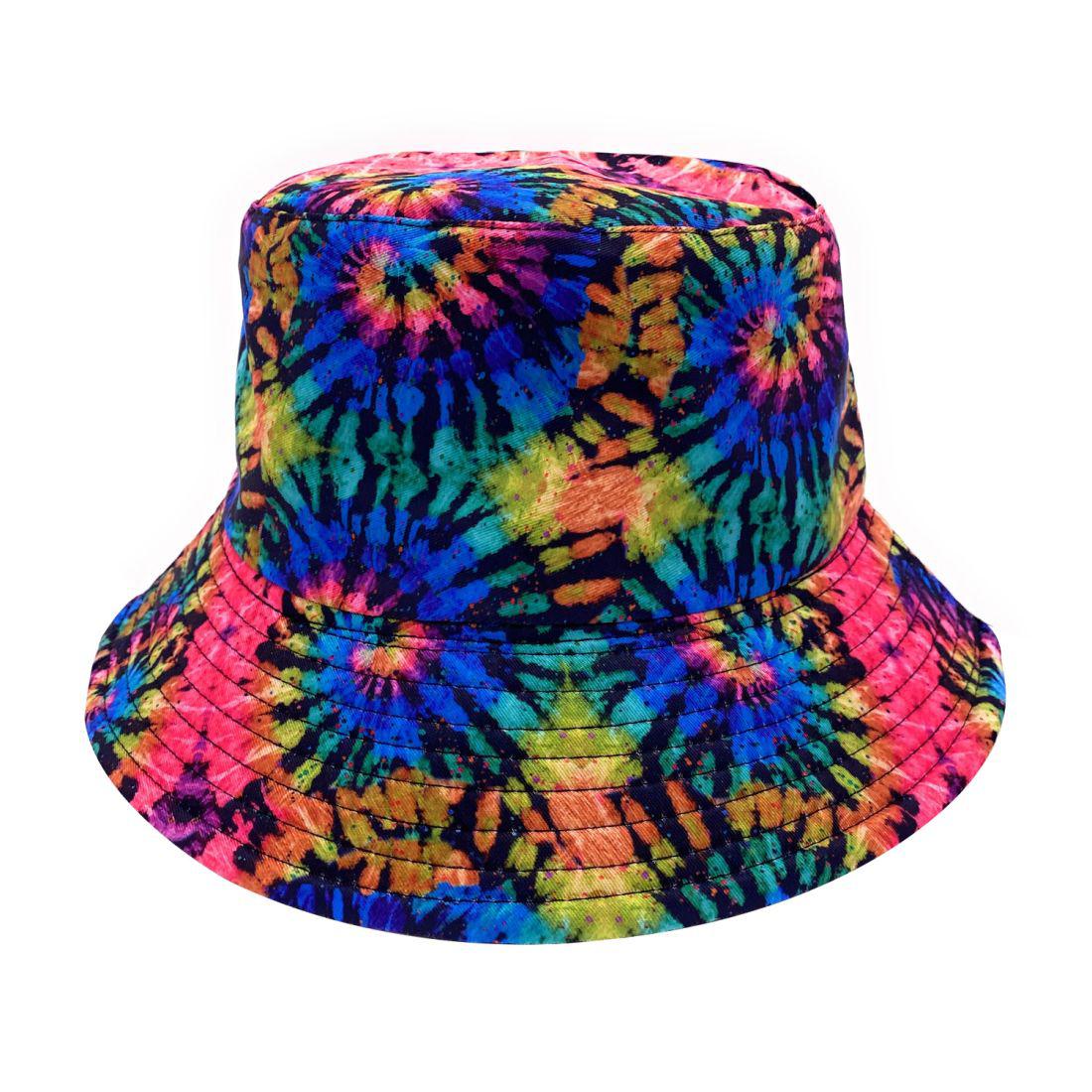 Empire Cove Tie Dye Ice Crumple Bucket Hat Reversible Fisherman Cap Women Men