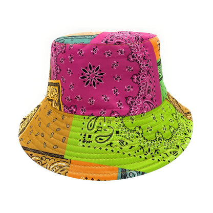 Empire Cove Paisley Bandana Design Bucket Hat Reversible Fisherman Cap Women Men