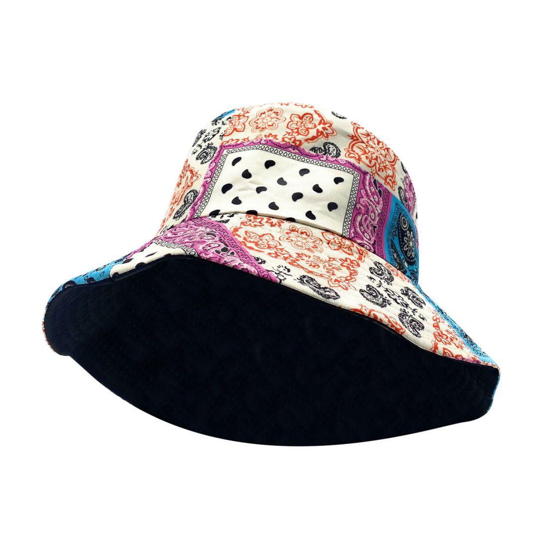 Empire Cove Paisley Bandana Design Bucket Hat Reversible Fisherman Cap Women Men