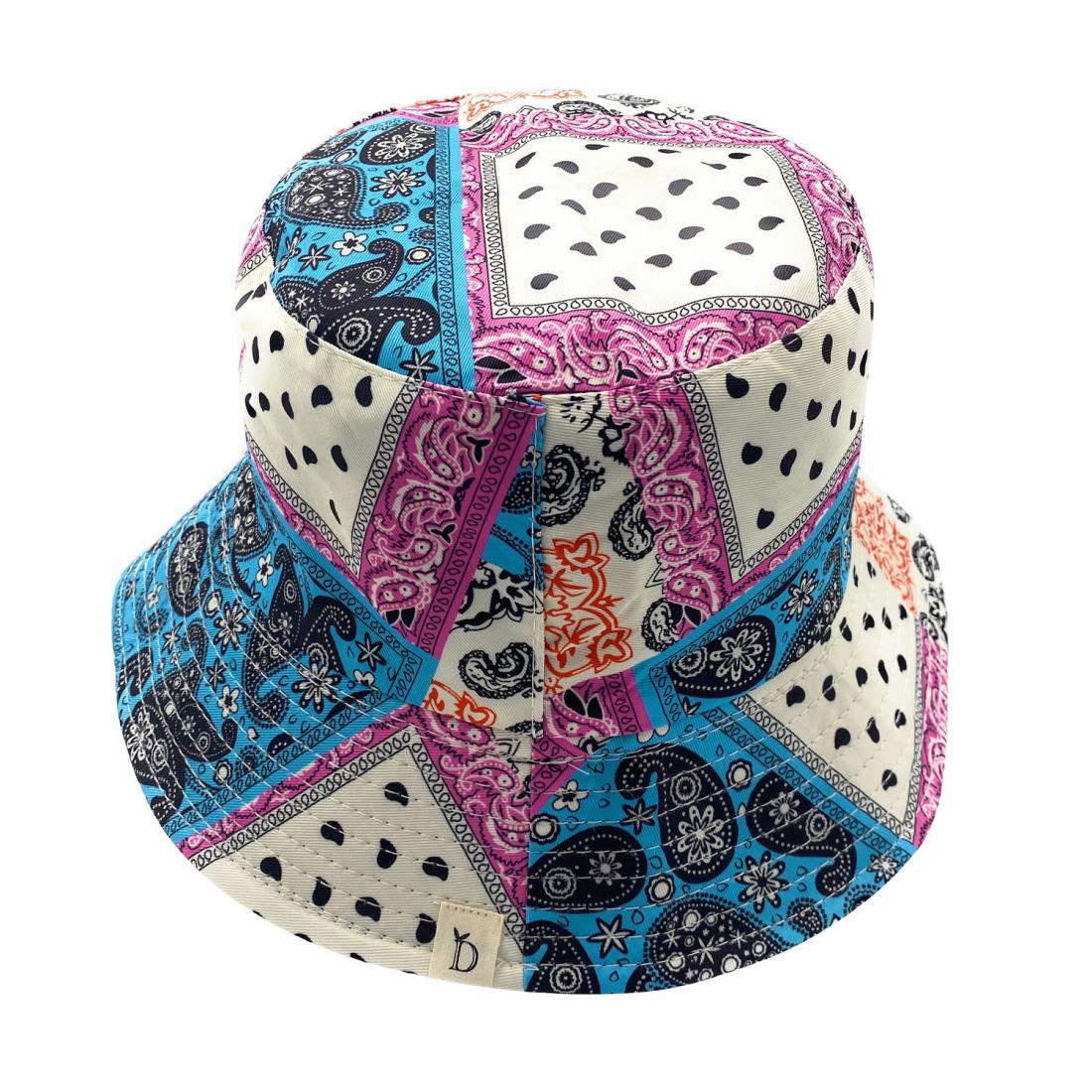 Empire Cove Paisley Bandana Design Bucket Hat Reversible Fisherman Cap Women Men