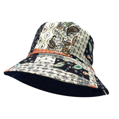 Empire Cove Paisley Bandana Design Bucket Hat Reversible Fisherman Cap Women Men